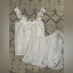 Princess Polly White Ruffle Short Set 2